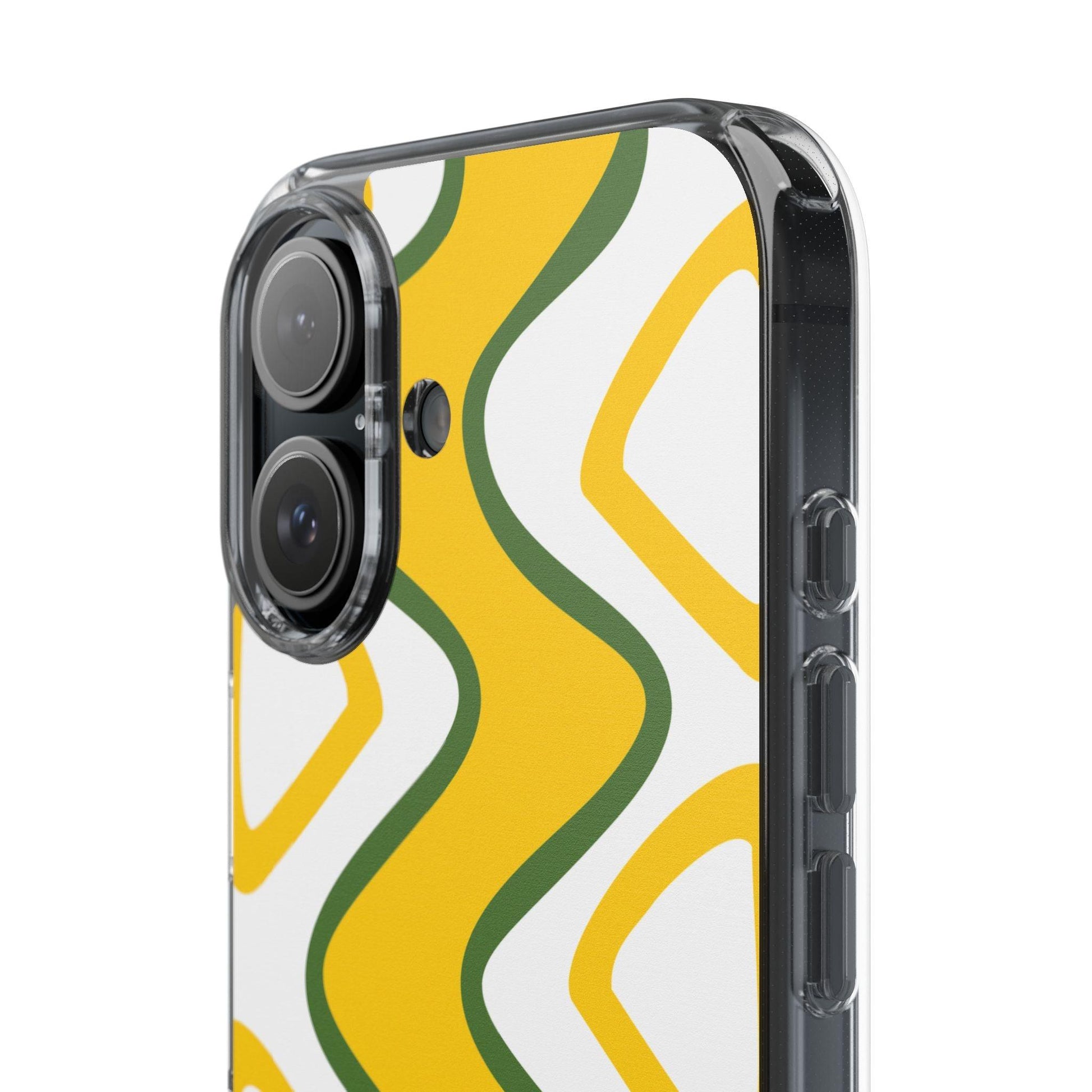 Bright Yellow Abstract With Shape Clear Cases - covers4phones