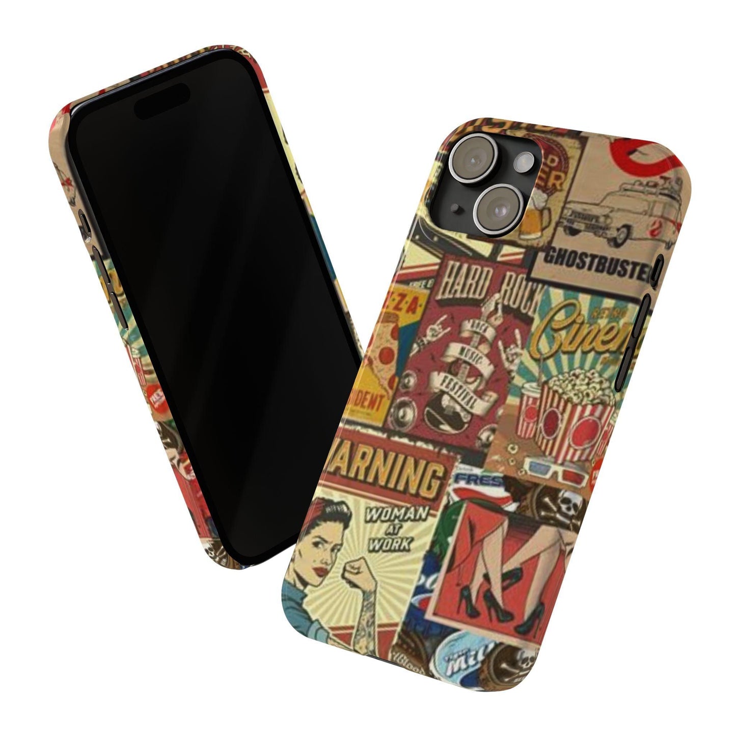Old World Banners: A Phone Cover with Antique Signage and Historic Flair - covers4phones