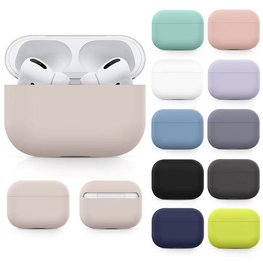 Candy Colors Soft Silicone Case For Airpods Pro Case Cover Protector Fundas For Air Pods Pro Accessories earphone coque Cover - covers4phones