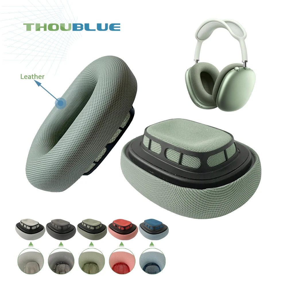 THOUBLUE Replacement Ear Pad For Apple AirPods Max Earphone Memory Foam Cover Leather Earpads Headphone - covers4phones