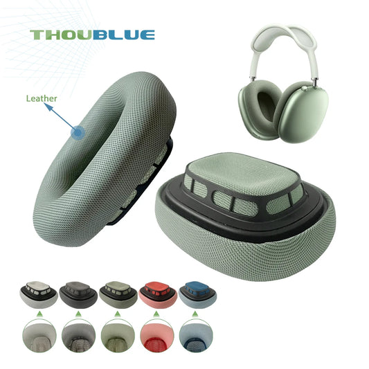THOUBLUE Replacement Ear Pad For Apple AirPods Max Earphone Memory Foam Cover Leather Earpads Headphone - covers4phones