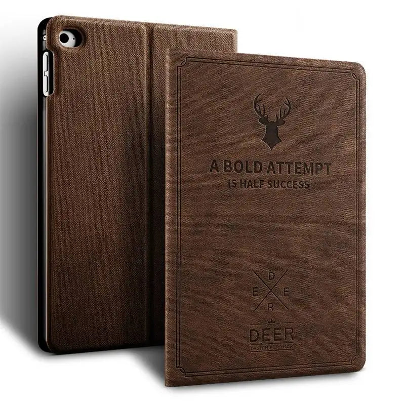 Retro Deer Matte PU Leather Case For iPad 10.2 8th 9th 9.7 5th 6th smart Cover for iPad Air 5 4 10.9 2022 Mini 6 8.3 Tablet case - covers4phones