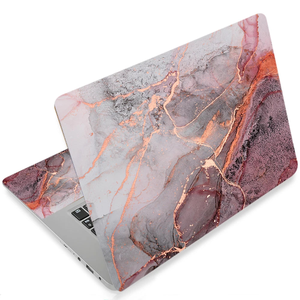 Laptop Sticker 15.6 skin DIY Marble 15.6 Notebook Cover Decal Skins14 15.6 17 inch for MacBook Air Pro 13/HP/DELl/Lenovo - covers4phones