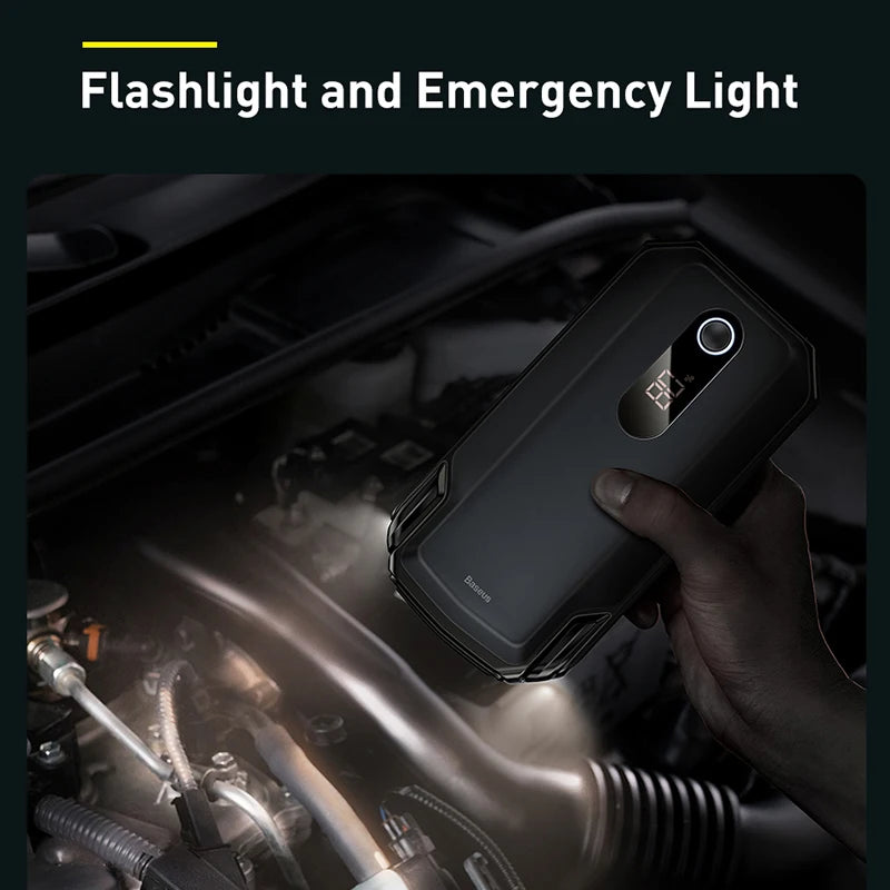 Baseus 2000A Emergency Jump Starter 20000mAh Power Bank Car Start Booster Device for Petrol Diesel Car Battery Starting - covers4phones