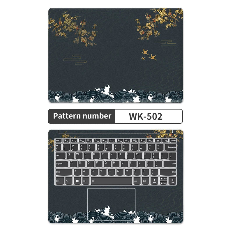 Universal Sea Wave Laptop Cover Sticker Skins Notebook Stickers 2pcs Decal 12"/13"/14"/15"/17"for Macbook /Lenovo/Asus/Hp/Acer - covers4phones