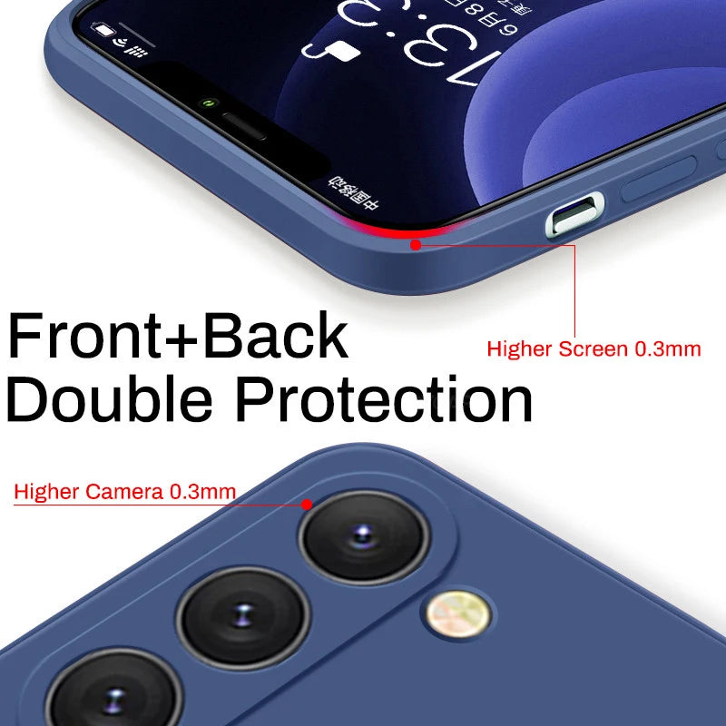 Personalized Custom Name Case For Samsung Galaxy S24 S23 S22 S21 Ultra Plus Liquid Silicone Cover - covers4phones