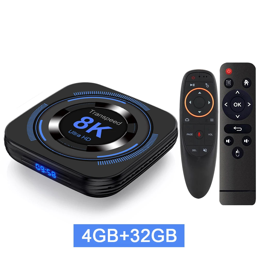 Transpeed Android 12 TV BOX Allwinner H618 Dual Wifi 32G64G Quad Core Cortex A53 Support 8K 4K BT Voice Media player Set top box - covers4phones