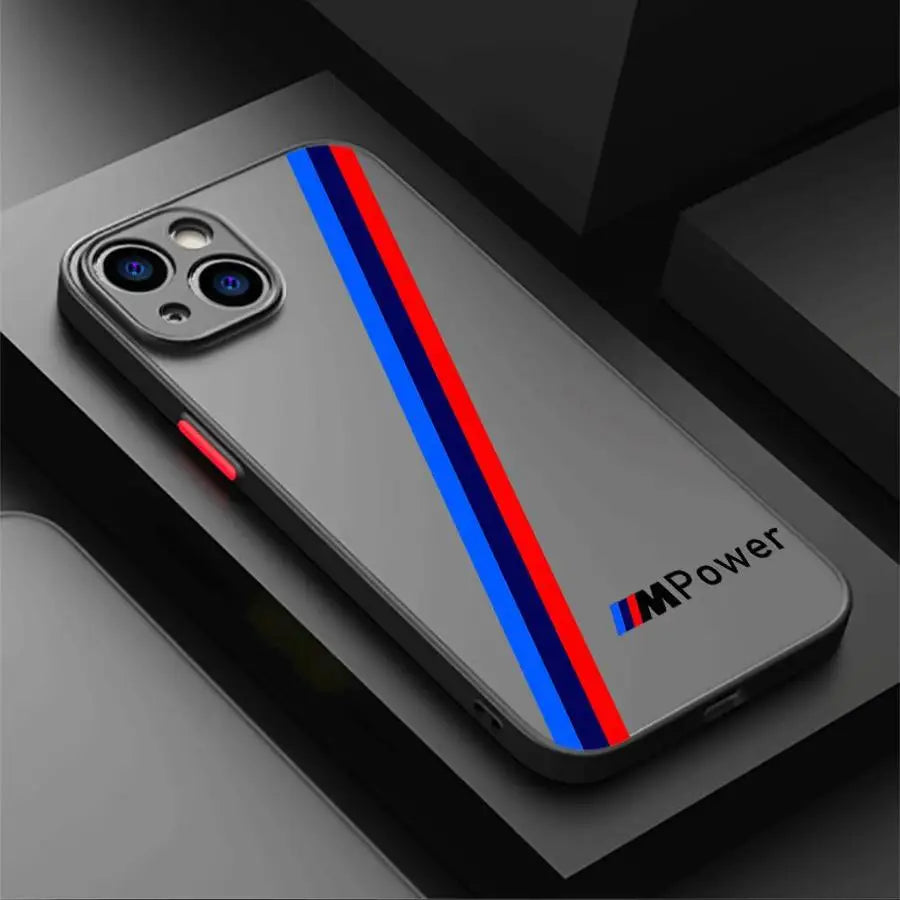 Sports Car Brand-B-M-W Phone Case for Apple iPhone SE 16e 12 Mini 6s XS X 7 8 SE 15 Pro Max 16 Pro 11 Pro Max XR 14 13 Pro Black