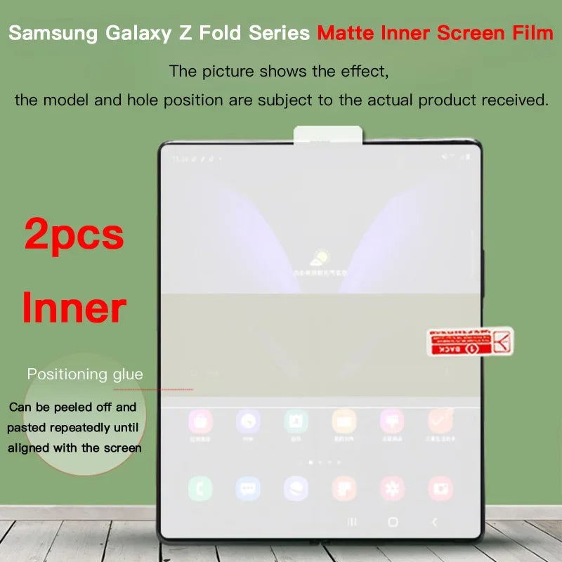 Matte Hydrogel Soft TPU Film For Samsung Galaxy Z Fold 6 5 4 3 2 5G Inner Outer Hinge Sticker Full Body Screen Protector