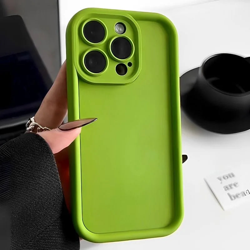 Candy Color Soft TPU Case For iPhone 16 14 15 Pro Plus 13 12 11 Pro Max 16e 8 XR X XS SE Shockproof Silicone Phone Cover Fundas