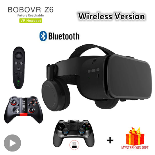 Bobo VR Bobovr Z6 Virtual Reality Glasses Bluetooth Headset 3D Viar Devices Helmet Lenses Goggle For Smartphone Phone Smart Game - covers4phones