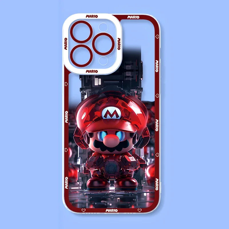 Super M-Marios Bros Clear Case for Samsung Galaxy A73 A13 A51 A71 A04 A04S A04E A14 A34 A54 A13 A23 A33 A53 A12 A22 Soft Cover