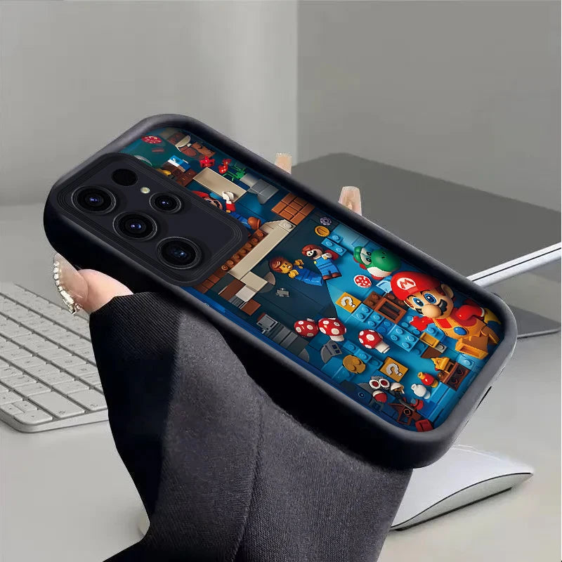 Super M-Marios Bros Case for Samsung Galaxy S24 S23 S22 S21 Ultra Plus S20 FE A55 A54 A53 A52 A52S A51 A50 A50S A35 A34 Cover - covers4phones