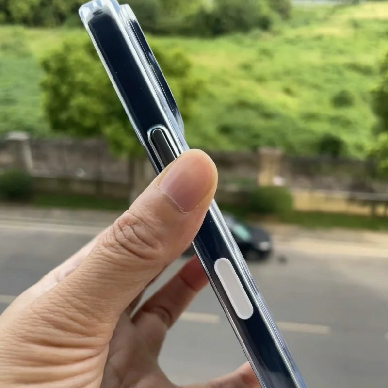 Original Frosted Transparent Magnetic Protective Case for iPhone 17 Air 17 Pro 16 15 14 13 Pro Max with Camera Button Protection