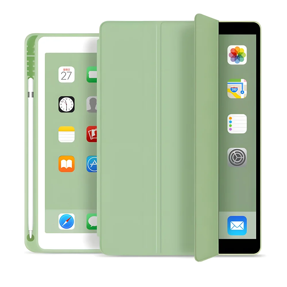 With Pencil Holder Cover For iPad Pro 12.9 2021 10.2 7/8/9/10th Case for Air 2 4 5 Mini 5 6 Portable iPad Pro 11 Generation case - covers4phones