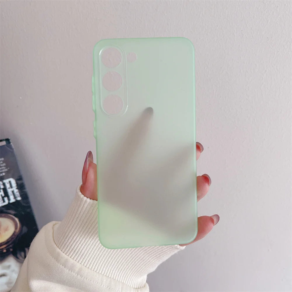 Thin Matte Shockproof Case For Samsung Galaxy S24 S23 S22 Ultra S21 Plus FE A52 A53 A73 A72 A32 A14 A54 Note 20 Ultra TPU Cover - covers4phones