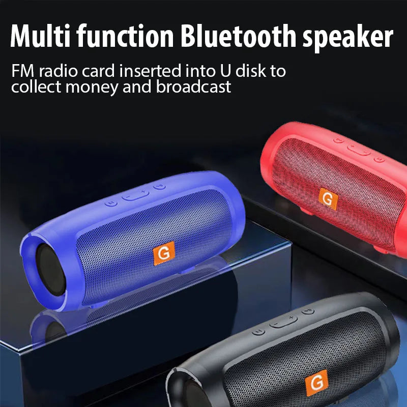 Portable Subwoofer Bluetooth Speakers Outdoor Stereo Surround Waterproof Loudspeaker Wireless Sound Box Support FM Radio TF Card - covers4phones