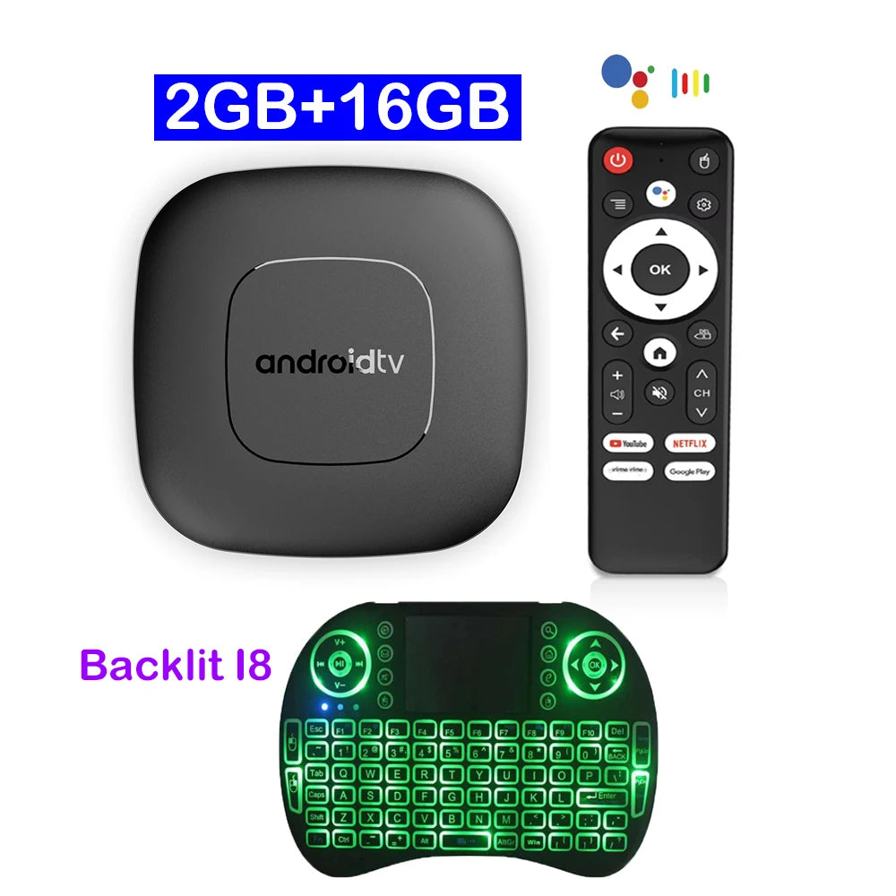 Smart TV Box 8GB 128GB Android 14 ATV Allwinner H313 Google Assistant 8K Video 4k HDR10 Media Player T1 Very Fast Set Top Box