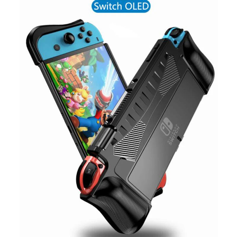 Case For Nintendo Switch OLED Upgraded Protective Cover Ergonomic Comfort TPU Grip Shell Dockabel Case For Nintendoswitch OLED - covers4phones