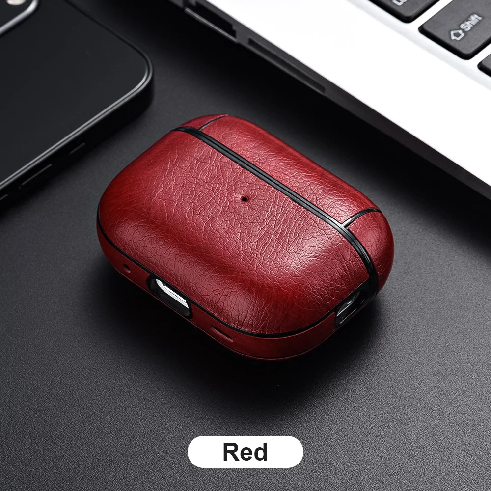 For Airpods Pro 2 Case Leather Business Earphone Case Headset Shell Headphone Cover For Apple Air Pod 3 Pro 2nd Generation USB C - covers4phones