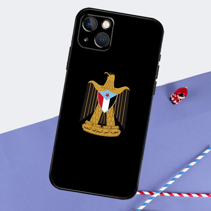 Yemen Flag Phone Case For iPhone 16 15 11 12 13 14 Pro Max Mini XS XR X 7 8 Plus Soft TPU Cover - covers4phones