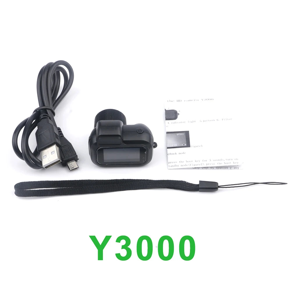 Y4000 Monoreflexes Style Mini Camera With Flash Lamp And Battery Dock Portable Video Recorder DV 1080P With LCD Screen Y3000 - covers4phones