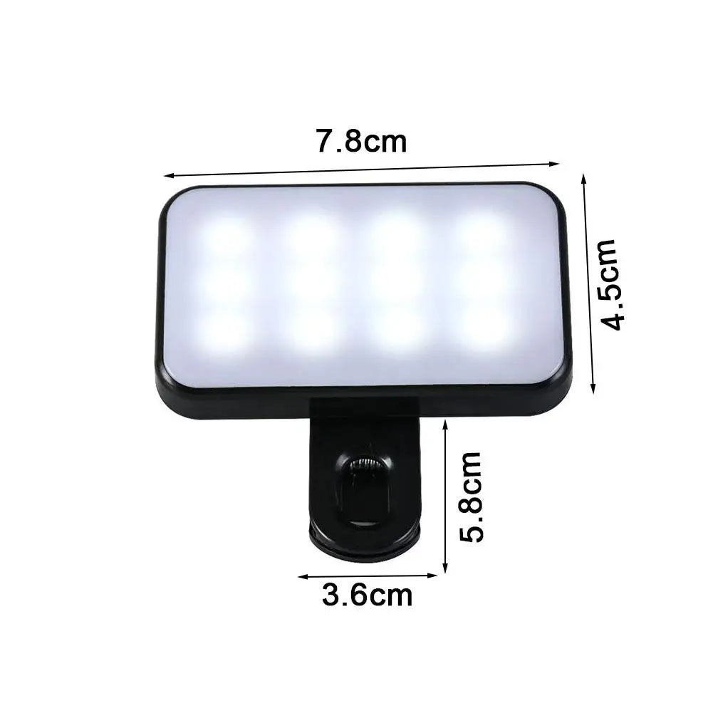 Pocket LED Selfie Light For IPhone IPad Mobile Phone Laptop Clip Flash Fill Video Photo Ringlight Photography Lamp - covers4phones