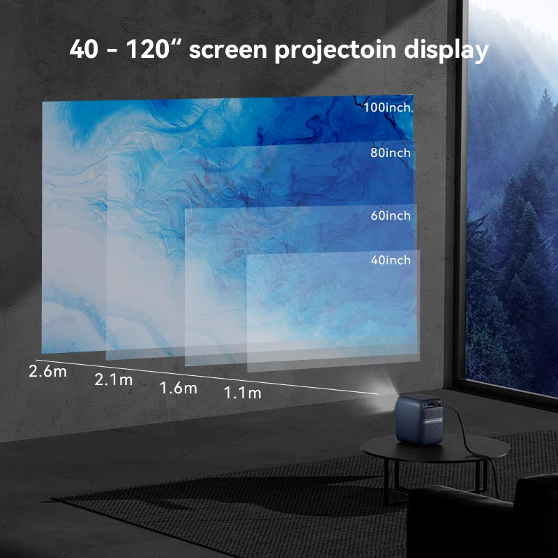 WANBO NEW T2 Max Projector 1080p Full Hd Android 9.0 Mini Wifi Auto Focus 450Ansi Portable Projector HIFI Sound Home Outdoor - covers4phones