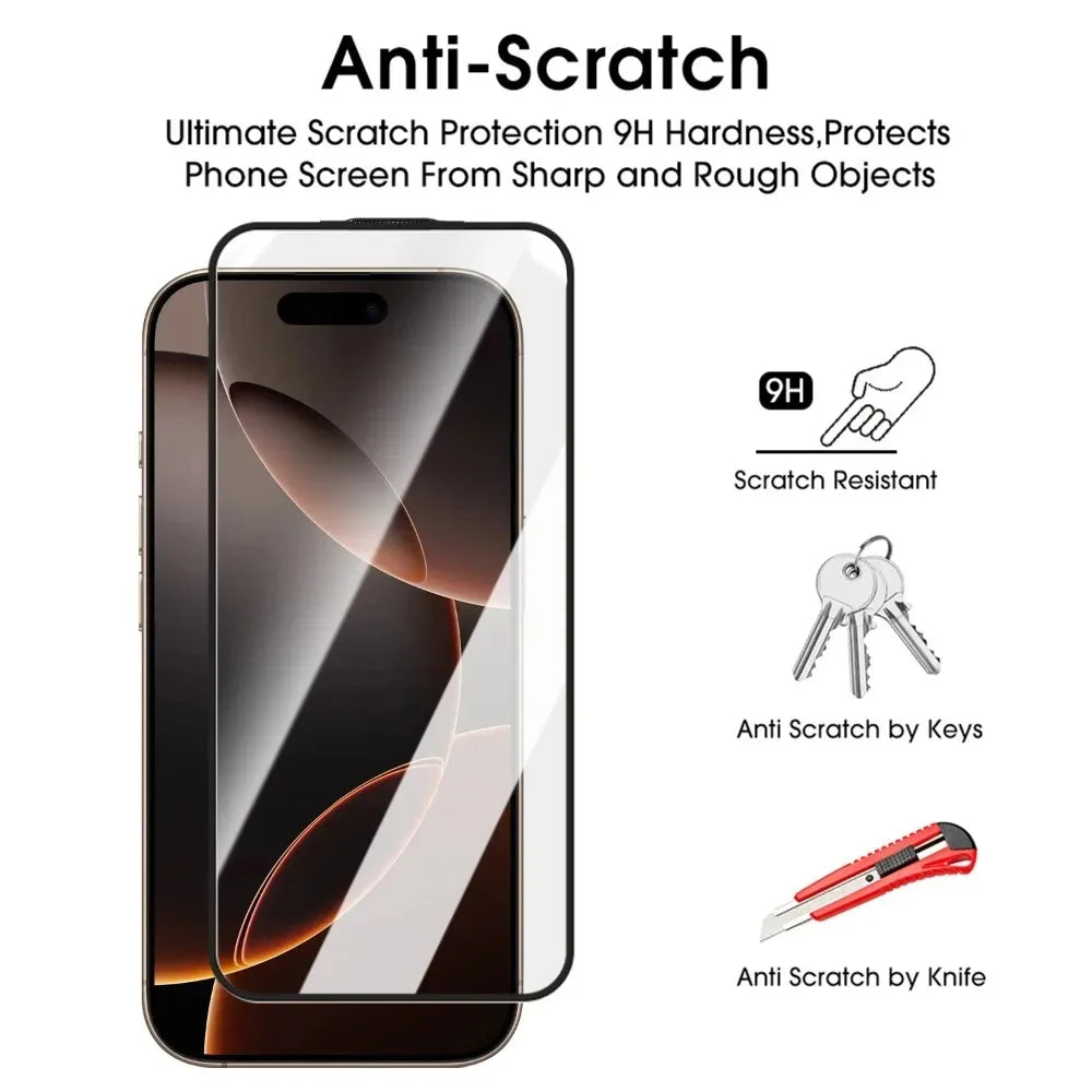 1/2/3Pcs Dust Free Installation Privacy Screen Protector for IPhone 16 17 Pro Max Plus 17 Air Anti-spy / HD Clear Tempered Glass