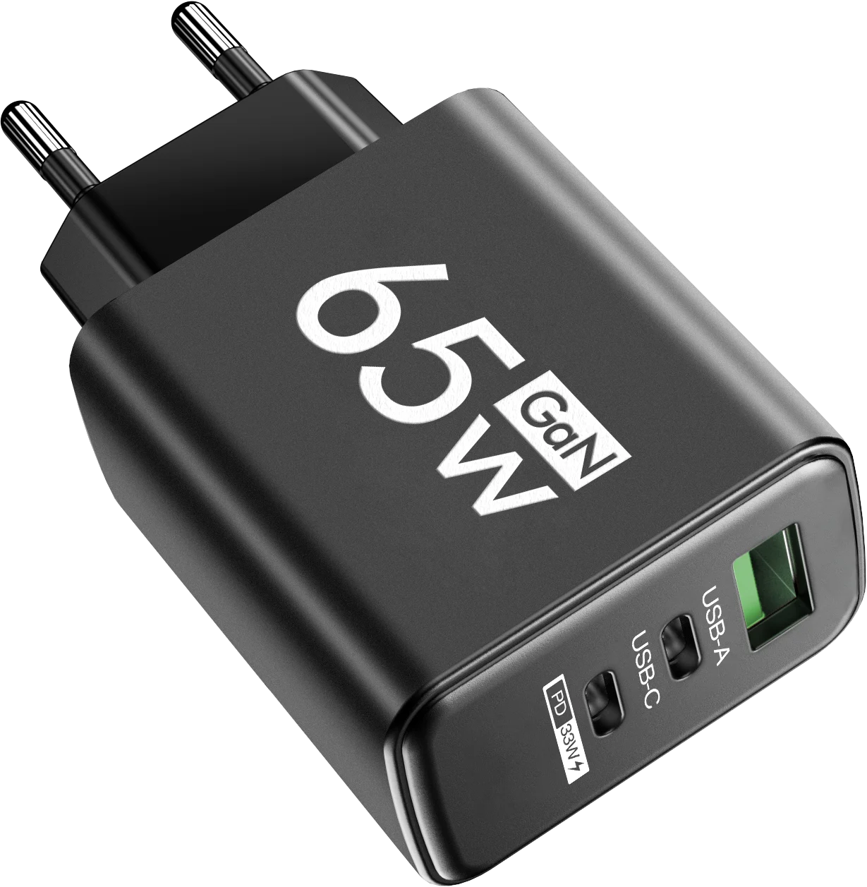 PD 65W USB C Charger GaN Charger Quick Charge 3.0 Type C Phone Adapter For iPhone 15 14 Samsung Xiaomi 3 Ports Fast Wall Charger - covers4phones