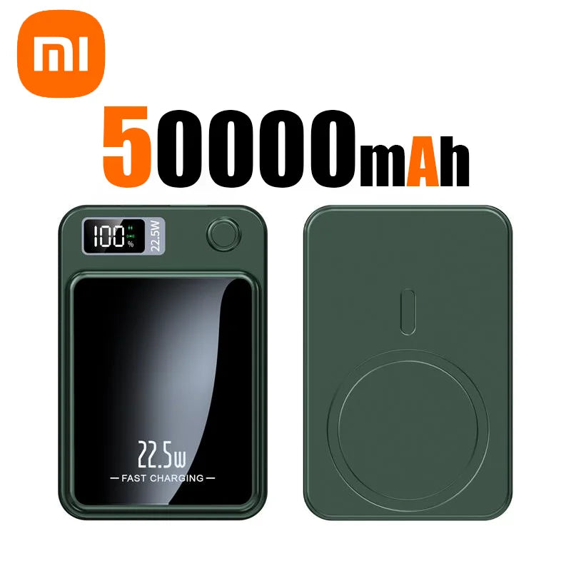 Xiaomi Mijia Magnetic Wireless 100000mAh Power Bank Fast Charger For Magsafe Portable Auxiliary Battery Pack For Iphone Huawei - covers4phones