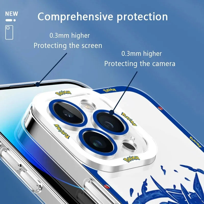 Anime P-Pokemon Soft Silicone Case For Samsung Galaxy S24 S23 S22 Ultra S21 S20 FE Note 20 10 Plus A15 A25 A35 A55 Clear Cover - covers4phones