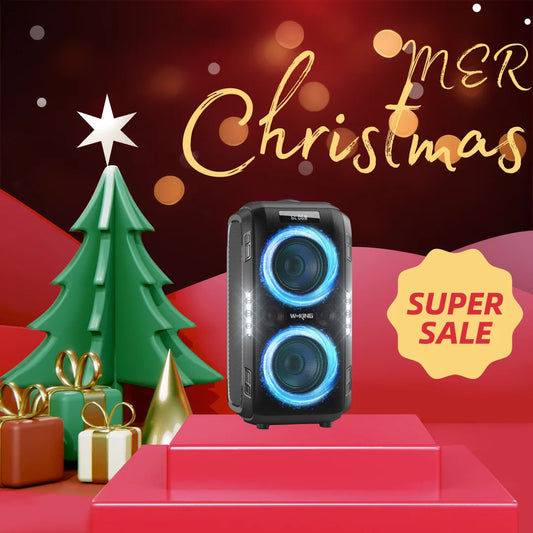 W-KING 250W PEAK Large Bluetooth Speaker Loudest/Massive 120dB/12 Custom Bass, V5.3 Big Party Boombox Portable Speaker Wireless - covers4phones