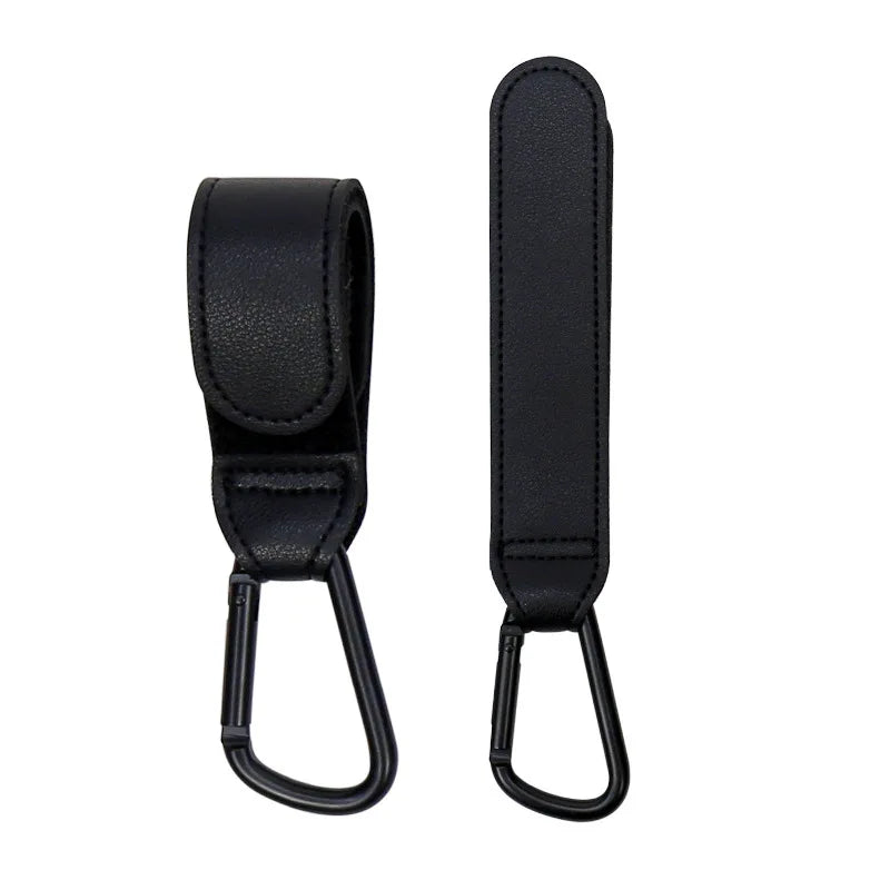 1 PCS PU Leather Baby Bag Stroller Hook 360 Degree Rotatable Multi Purpose Pram Hook Baby Stroller Accessories - covers4phones