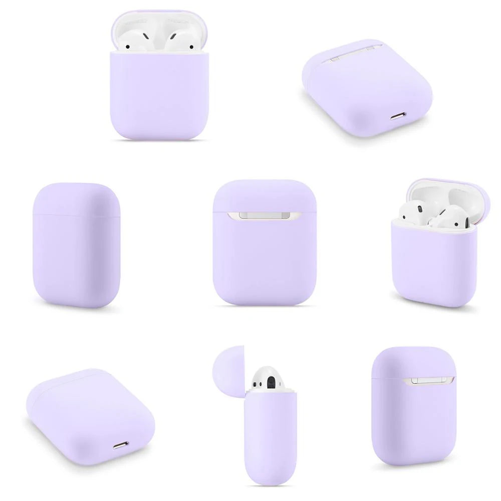 Ultra-thin Silicone Cases For Apple AirPods 2 Generation Wireless Earphone Protective Cover Box For Air Pods 1 Case Accessories - covers4phones