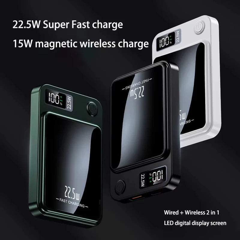Xiaomi Mijia Magnetic Wireless 100000mAh Power Bank Fast Charger For Magsafe Portable Auxiliary Battery Pack For Iphone Huawei - covers4phones