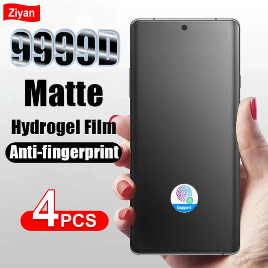 4Pcs Matte Hydrogel Film For Samsung Galaxy S24 S23 S22 S21 Note 20 Ultra S20 FE S10 Plus A13 4G A33 A73 A53 5G Screen Protector - covers4phones