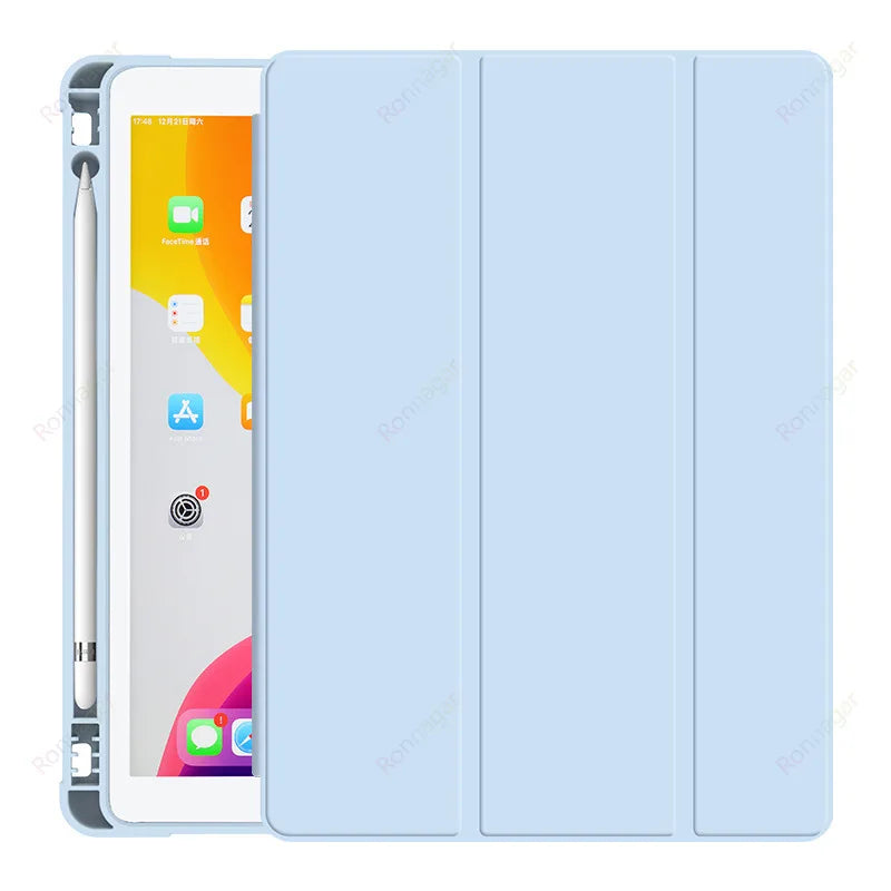 With Pencil Slot Funda for iPad Air 2 Air 1 Air 11 M2 2024 Case iPad 9.7 2018 2017 Pro11 M4 Air5 Air4 10.9 5/6th 10th 7 8 9 10.2 - covers4phones