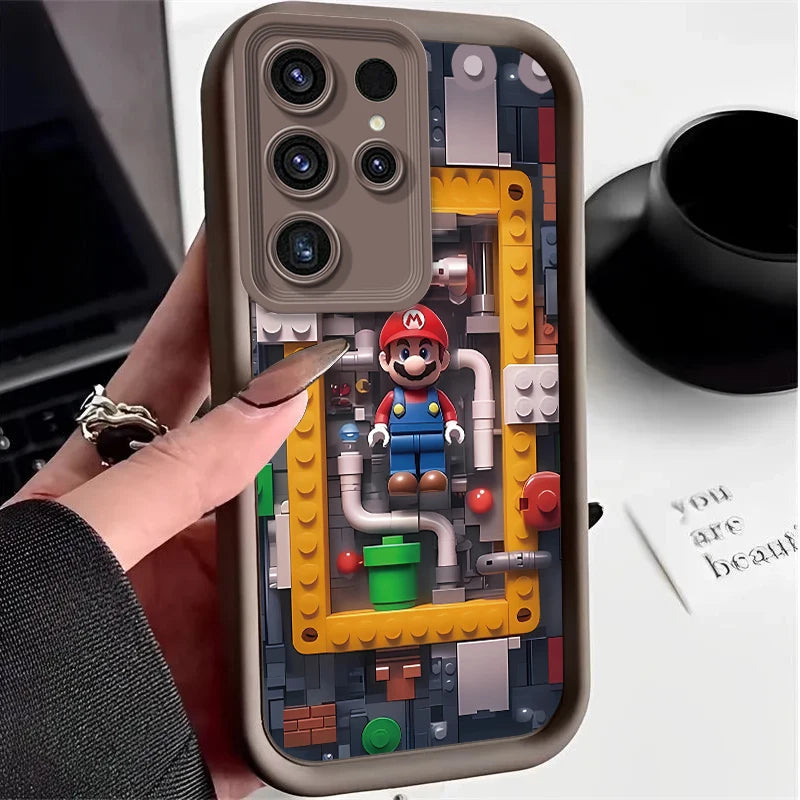 Super M-Marios Bros Case for Samsung Galaxy S24 S23 S22 S21 Ultra Plus S20 FE A55 A54 A53 A52 A52S A51 A50 A50S A35 A34 Cover - covers4phones