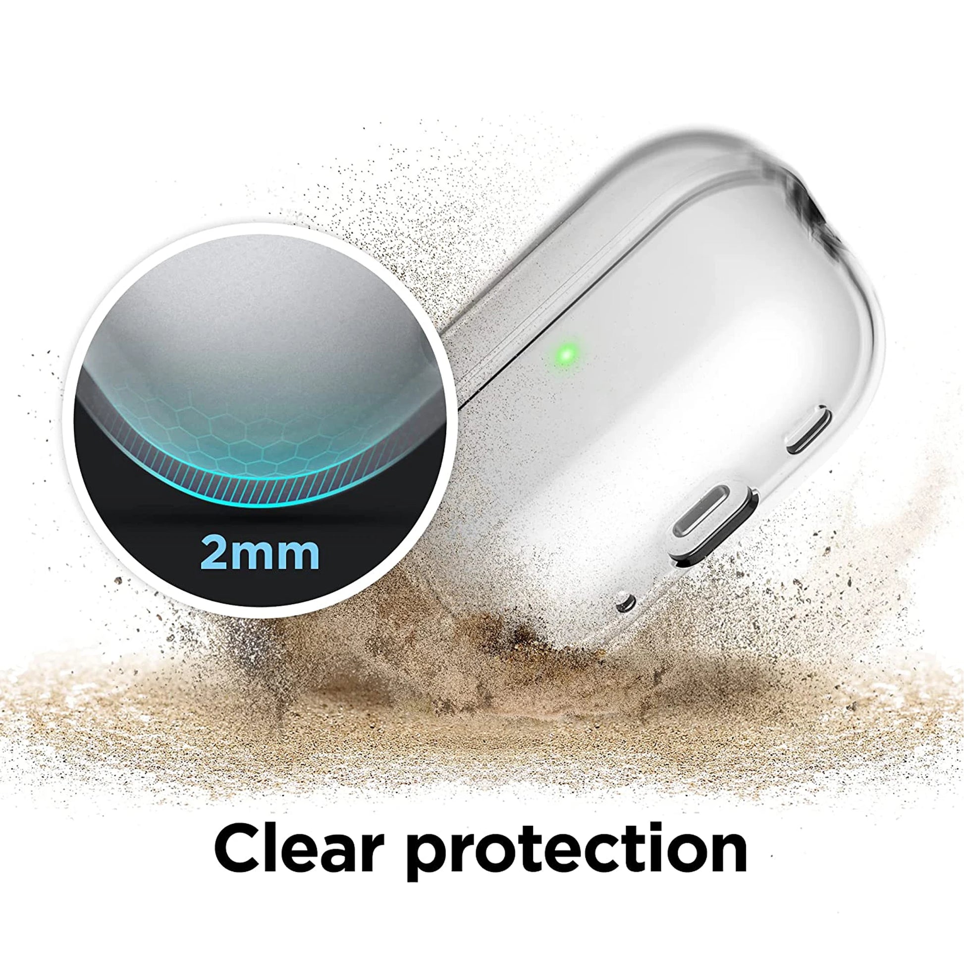 Transparent Protective Case Cover For Airpods Pro 2 TPU Soft Skin Shockproof Case Cover Designed for Airpods Pro2 Earbuds - covers4phones