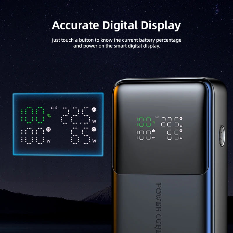 VYVYLABS 20000mAh CCC Power Bank 100W Digital Display Fast Charging Powerbank Portable External Battery With Cable For iPhone 17