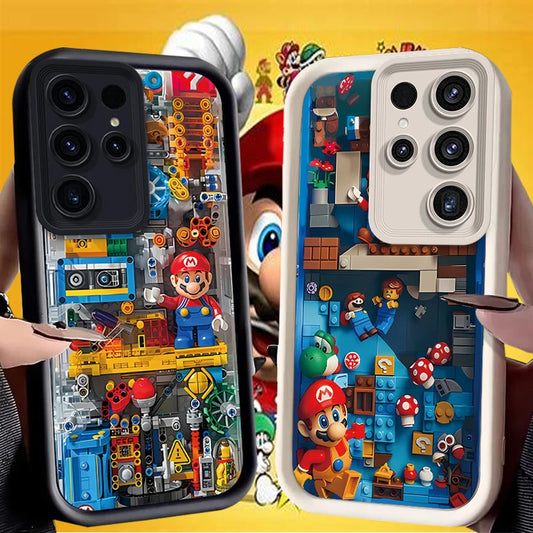 Super M-Marios Bros Case for Samsung Galaxy S24 S23 S22 S21 Ultra Plus S20 FE A55 A54 A53 A52 A52S A51 A50 A50S A35 A34 Cover - covers4phones