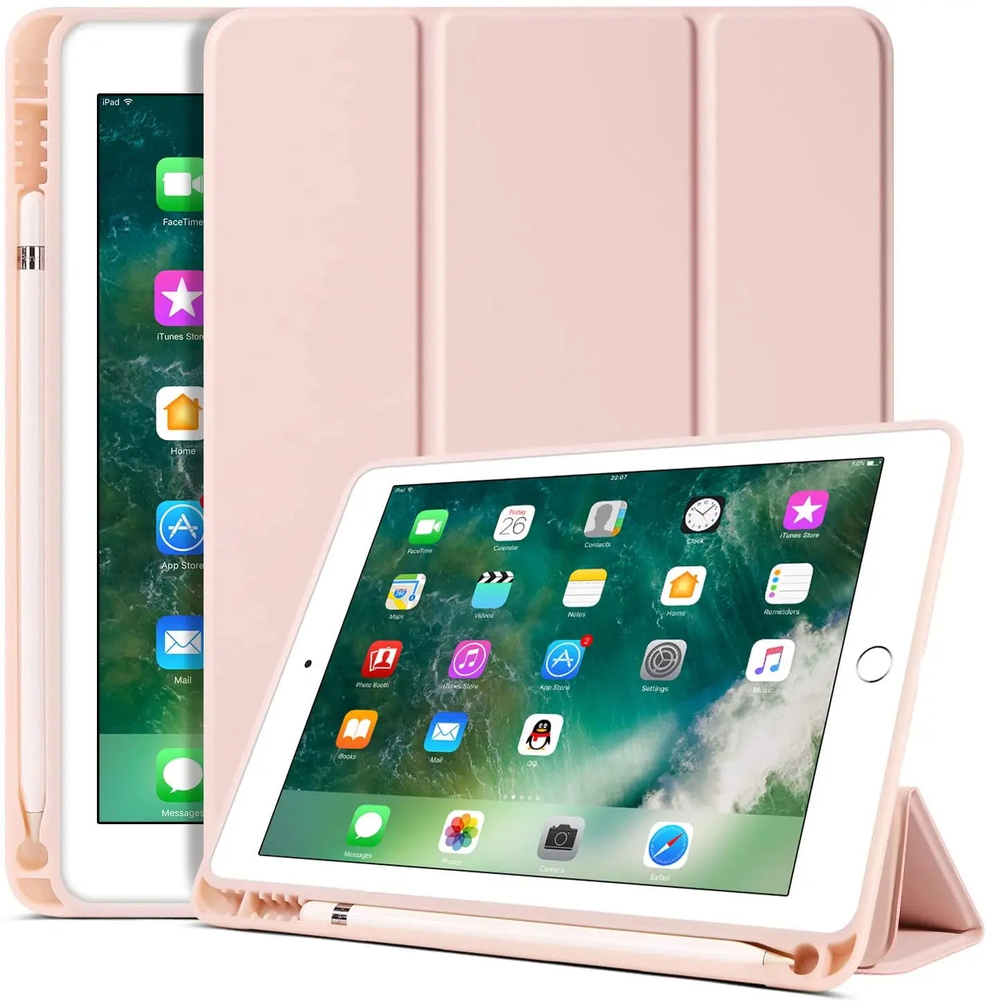 With Pencil Holder Funda for iPad pro 12.9 air 11 13 11th 11 M3 10.5 10.2 iPad Air 5th 4th 10th Gen 10.9 iPad Air1 2 6th 5th 9.7