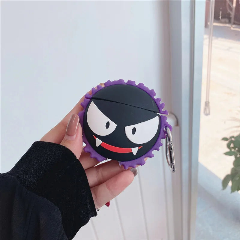 For Airpods Pro 2 Case,Pokemon Gastly Protective Earphone Silicone Cover For Airpods 4 Case For Kids Boys Girls Funda