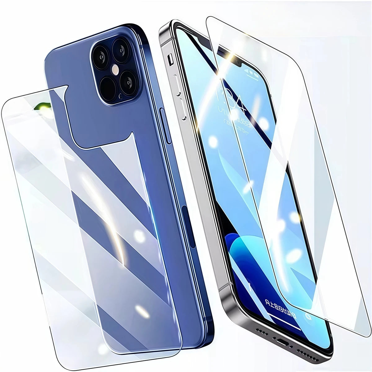 4in1 For iPhone 17 16 Pro Max Tempered Glass Front+Back HD Clear Screen Protector For iPhone 17 Air 16 17 ProMax 17Pro Max Glass