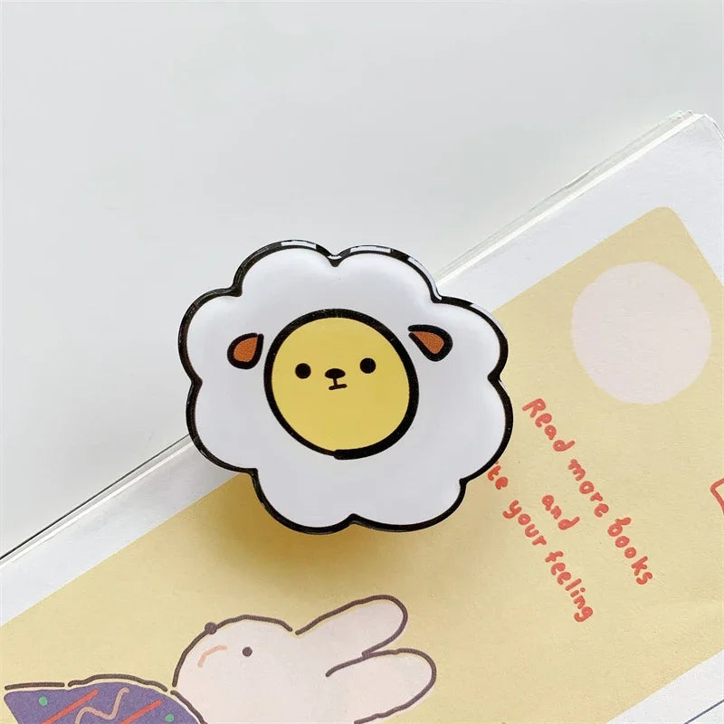 Cartoon Animal Folding Mobile Phone Grip Holder Socket Pocket Support for IPhone Samsung Finger Ring Griptok Expanding Bracket