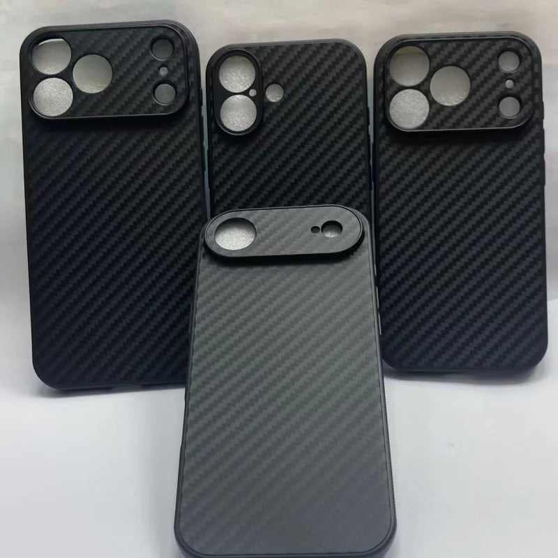 Carbon fiber pattern ultra-thin protective case suitable for iPhone 17 Air 16 15 14 17 Pro Max TPU anti drop protective caser