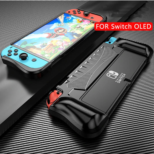 Case For Nintendo Switch OLED Upgraded Protective Cover Ergonomic Comfort TPU Grip Shell Dockabel Case For Nintendoswitch OLED - covers4phones