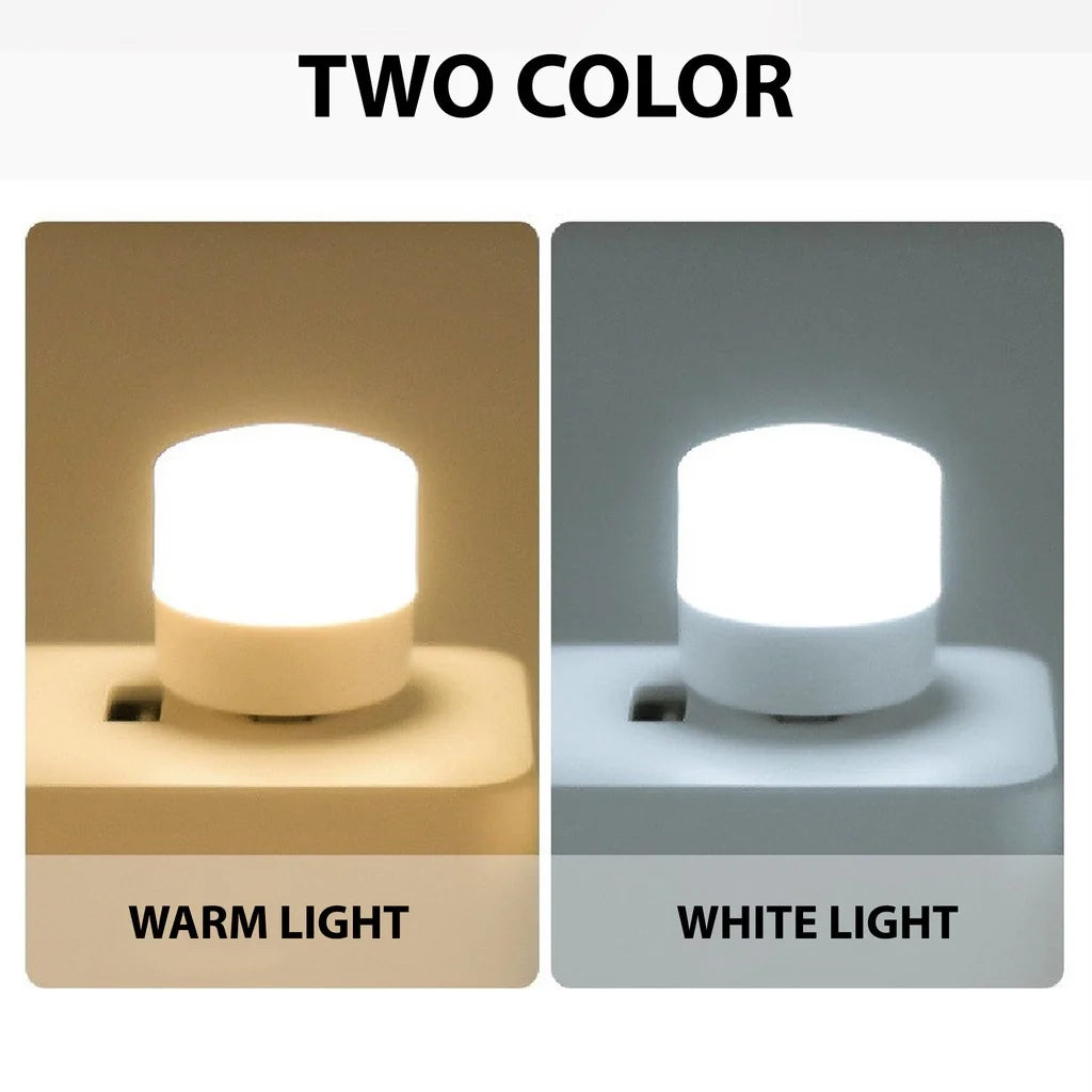 1/10Pcs Mini USB Night Light Warm White Eye Protection Book Reading Light USB Plug Computer Mobile Power Charging LED Night Lamp - covers4phones