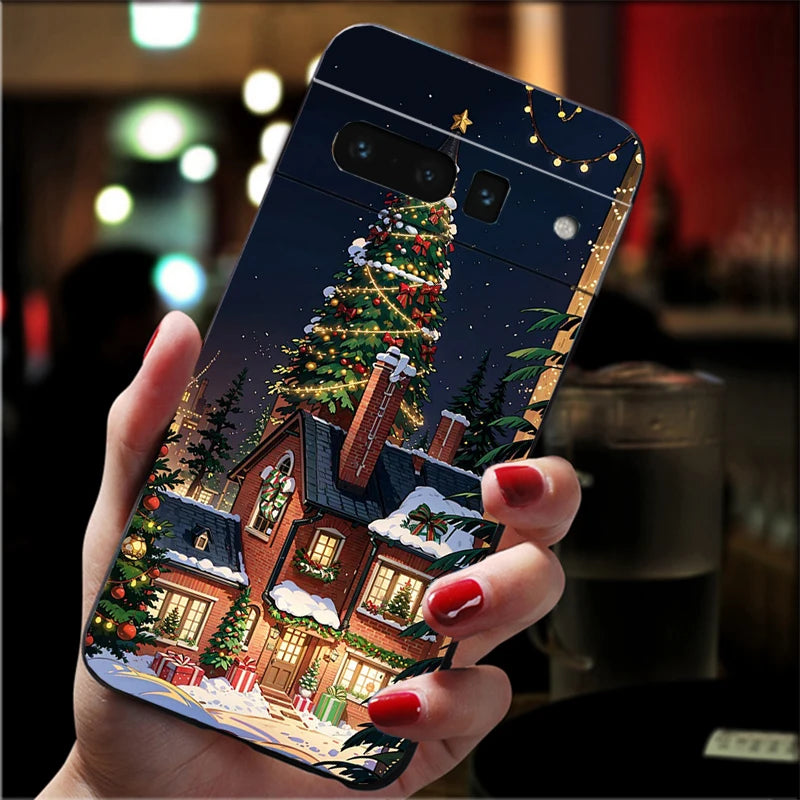 Phone Case For Google Pixel 10 9 Pro XL 9A 8 7 6 Pro Pixel 8A 7A 6A Pixel 8 7 6 5 Winter Christmas Case